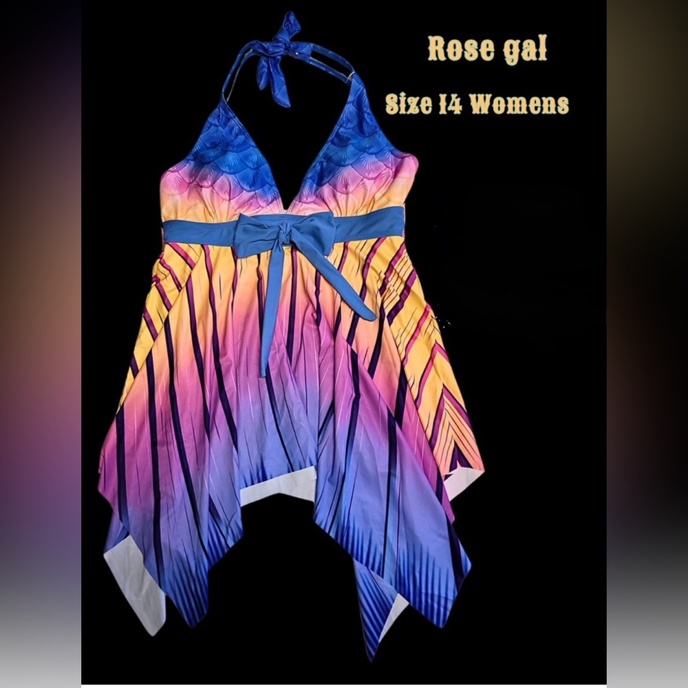 Rose Gal Tankini Top 14 NWOT